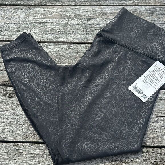 Lululemon Align High-Rise Pant 28" size 16 NWT Yogo Emboss Black logo‎ 🍋 - Picture 1 of 7